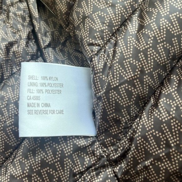 NWT Michael Kors Chevron Logo Print Quilted Nylon Reversible Jacket Size L - Picture 12 of 16